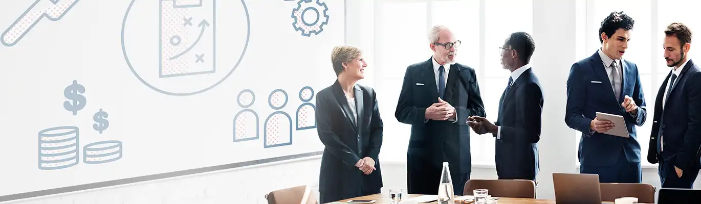 A board of directors engaged in discussion